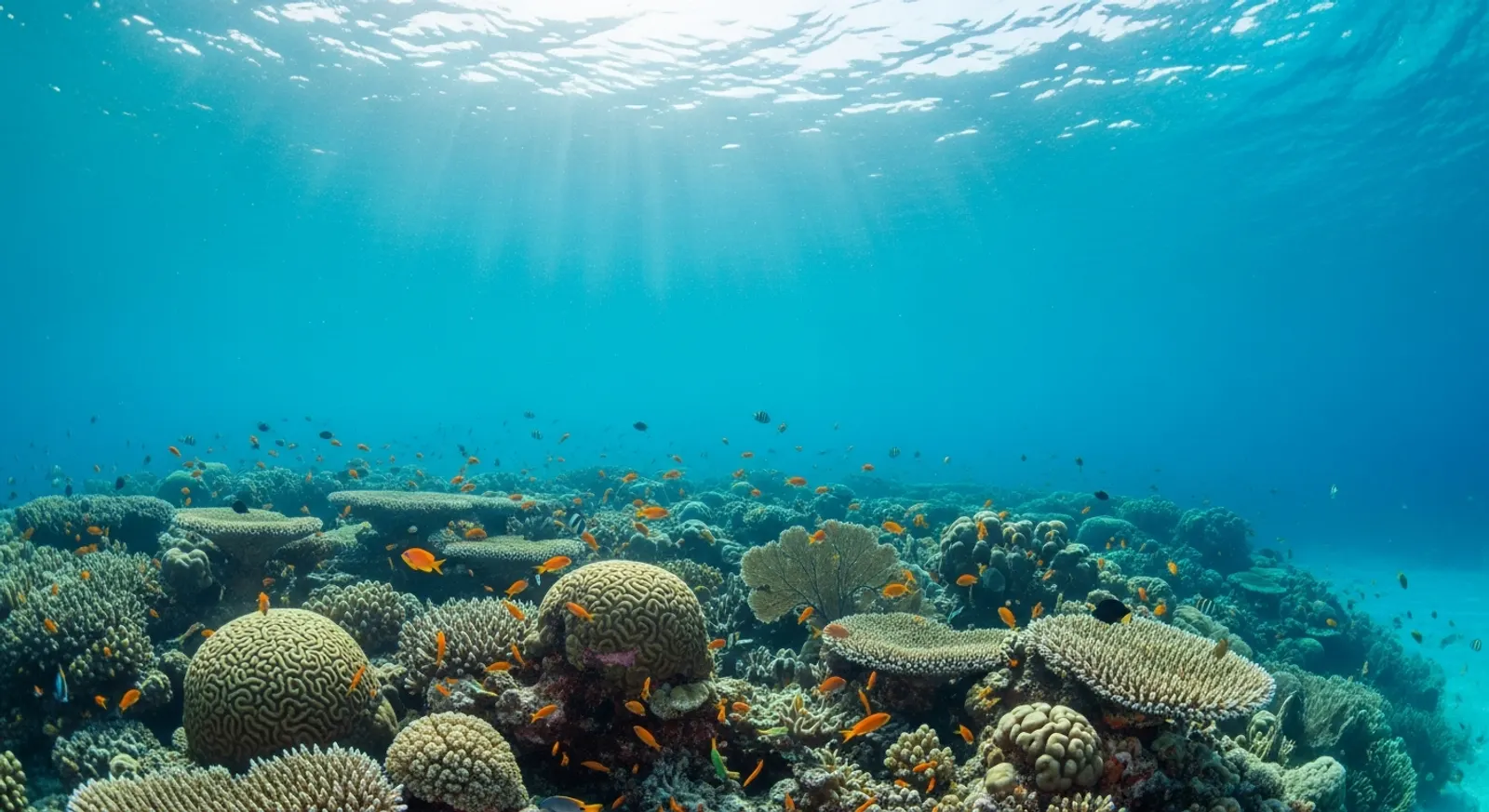 Underwater coral reef scene