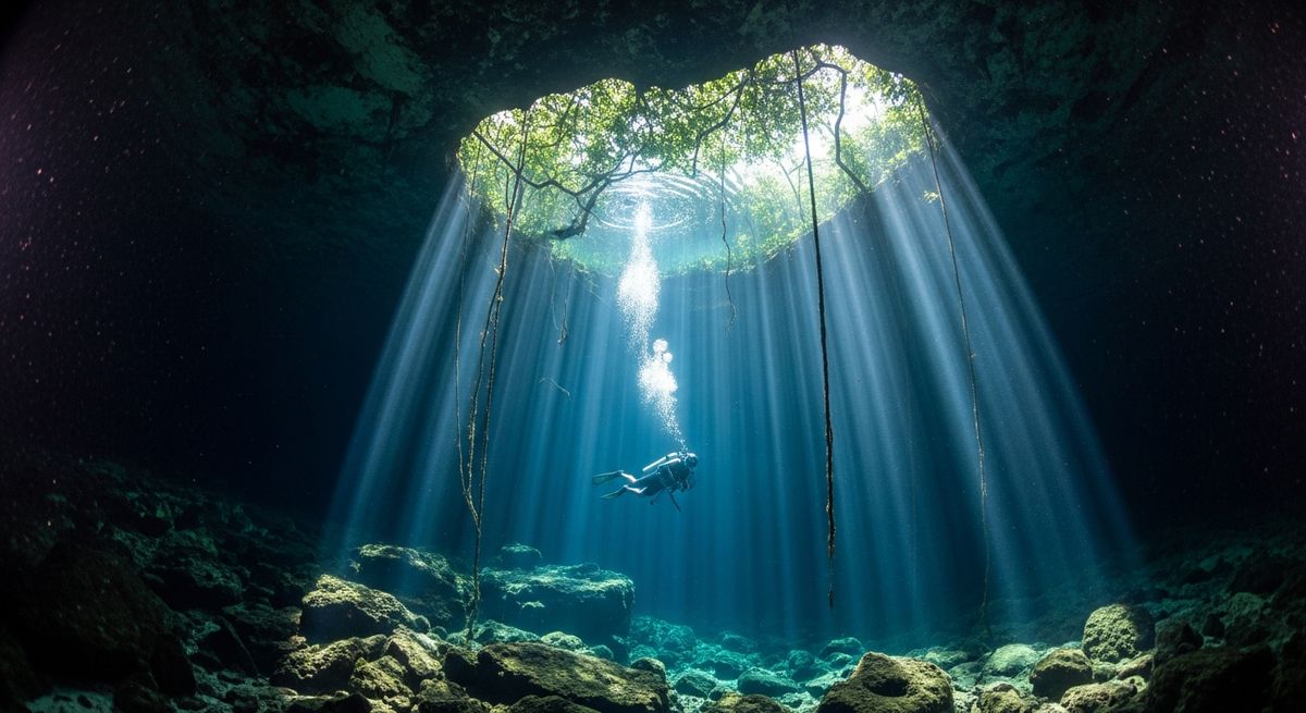 Back Side of the Blue Hole dive site