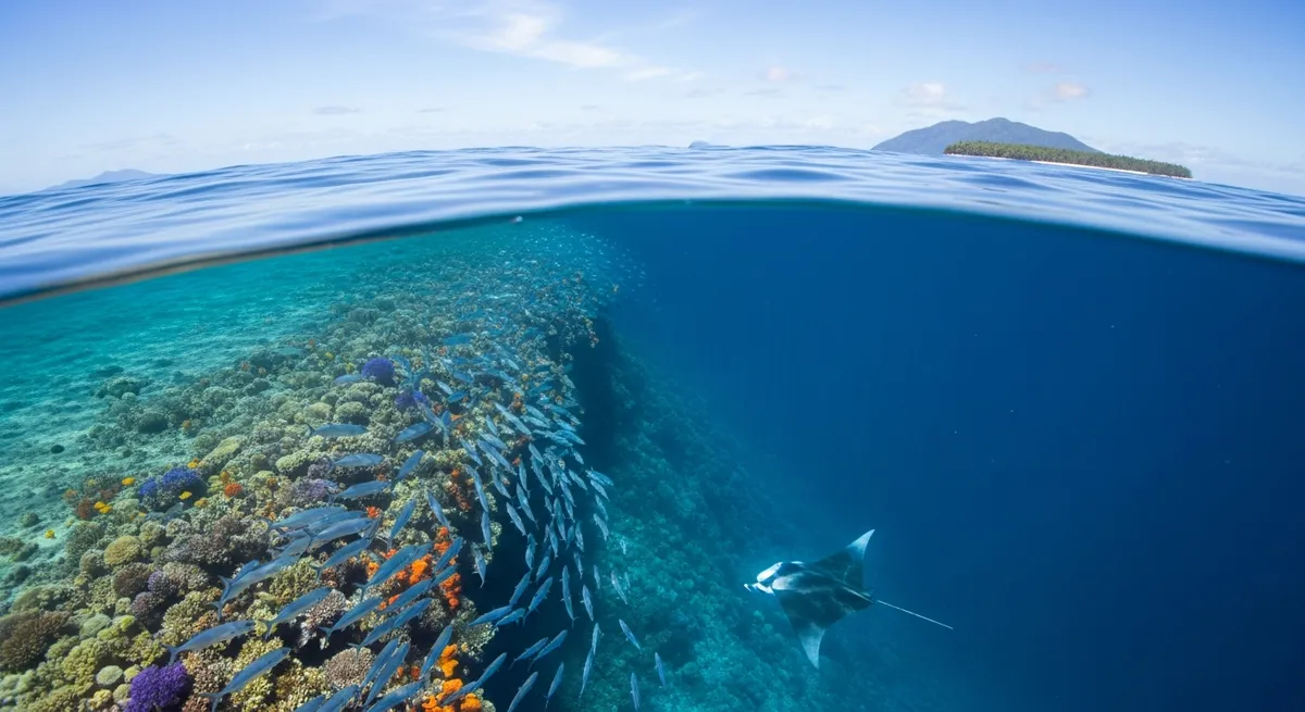 Diving in Coral Sea