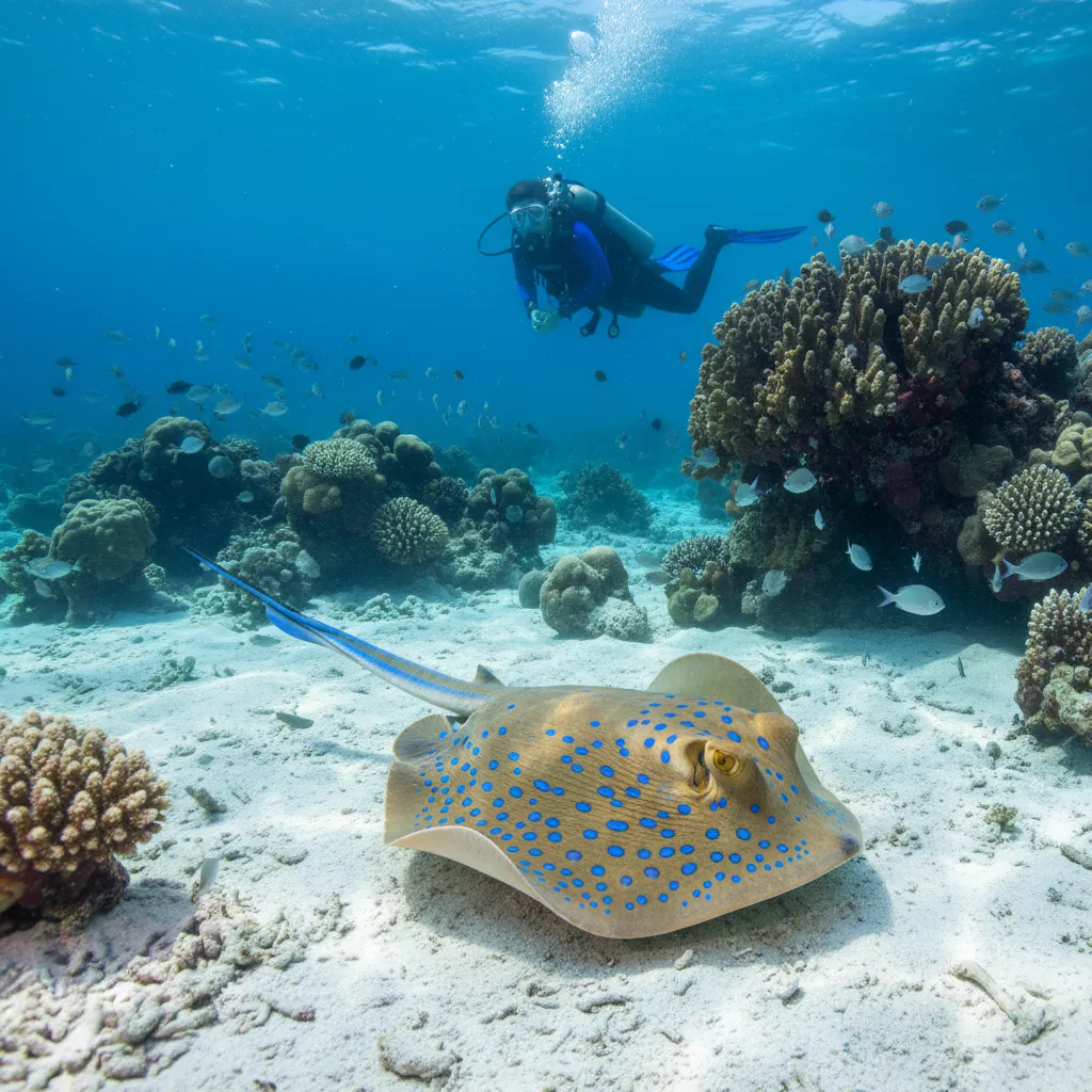 Blue-Spotted Stingrays